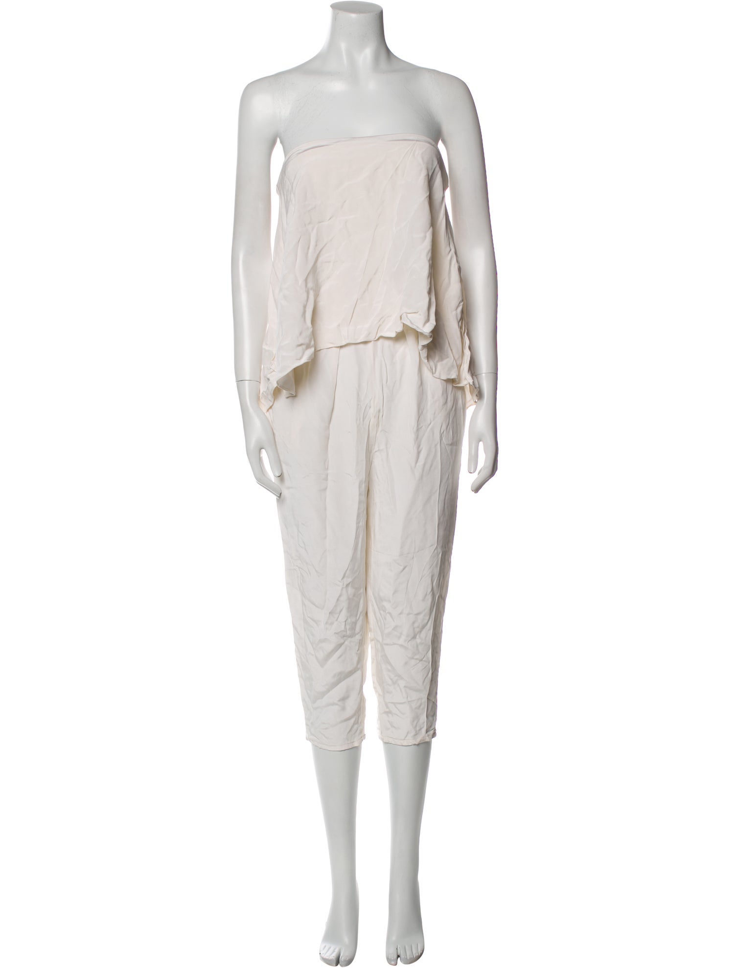 Tibi Silk Strapless Jumpsuit