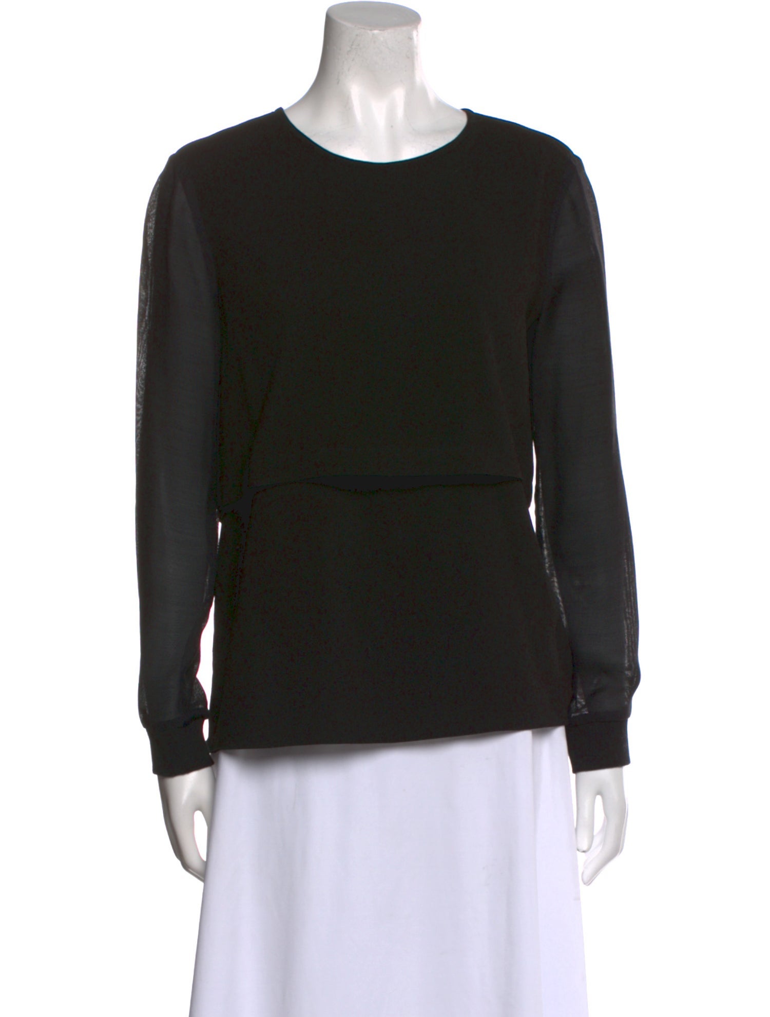 Tibi Crew Neck Long Sleeve Sweatshirt