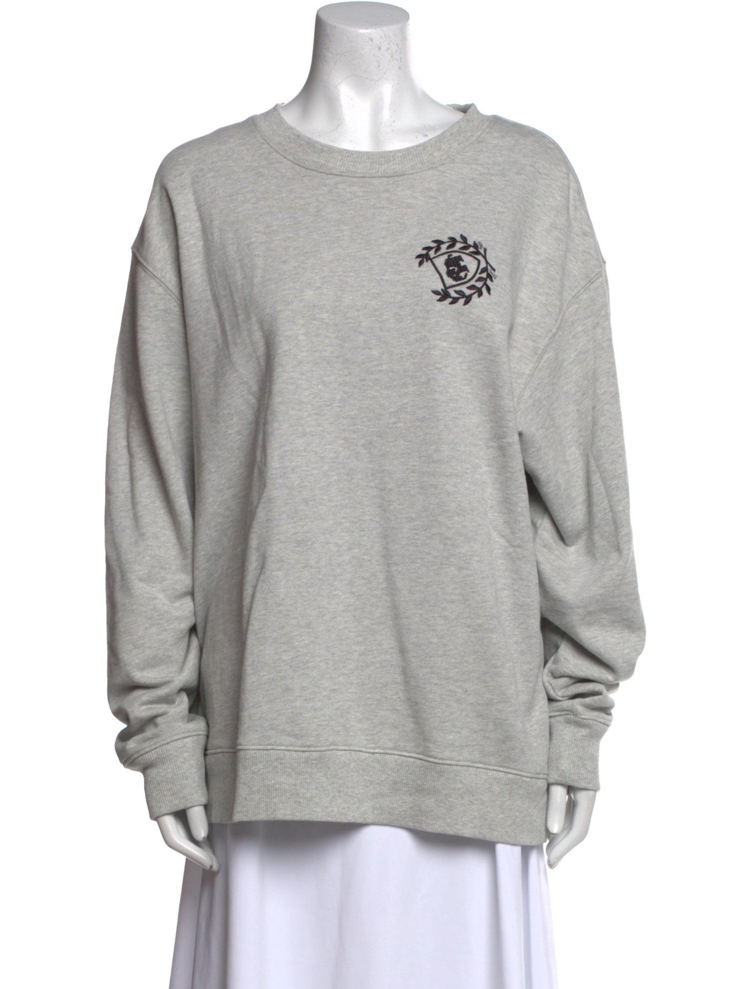 Tibi Crew Neck Long Sleeve Sweatshirt