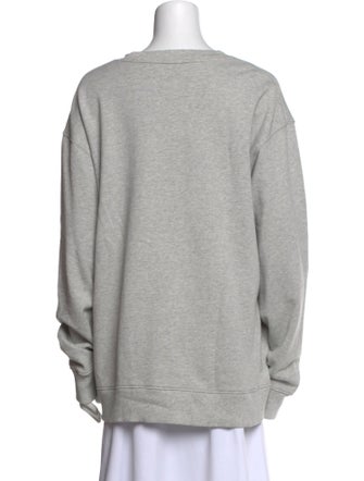 Tibi Crew Neck Long Sleeve Sweatshirt