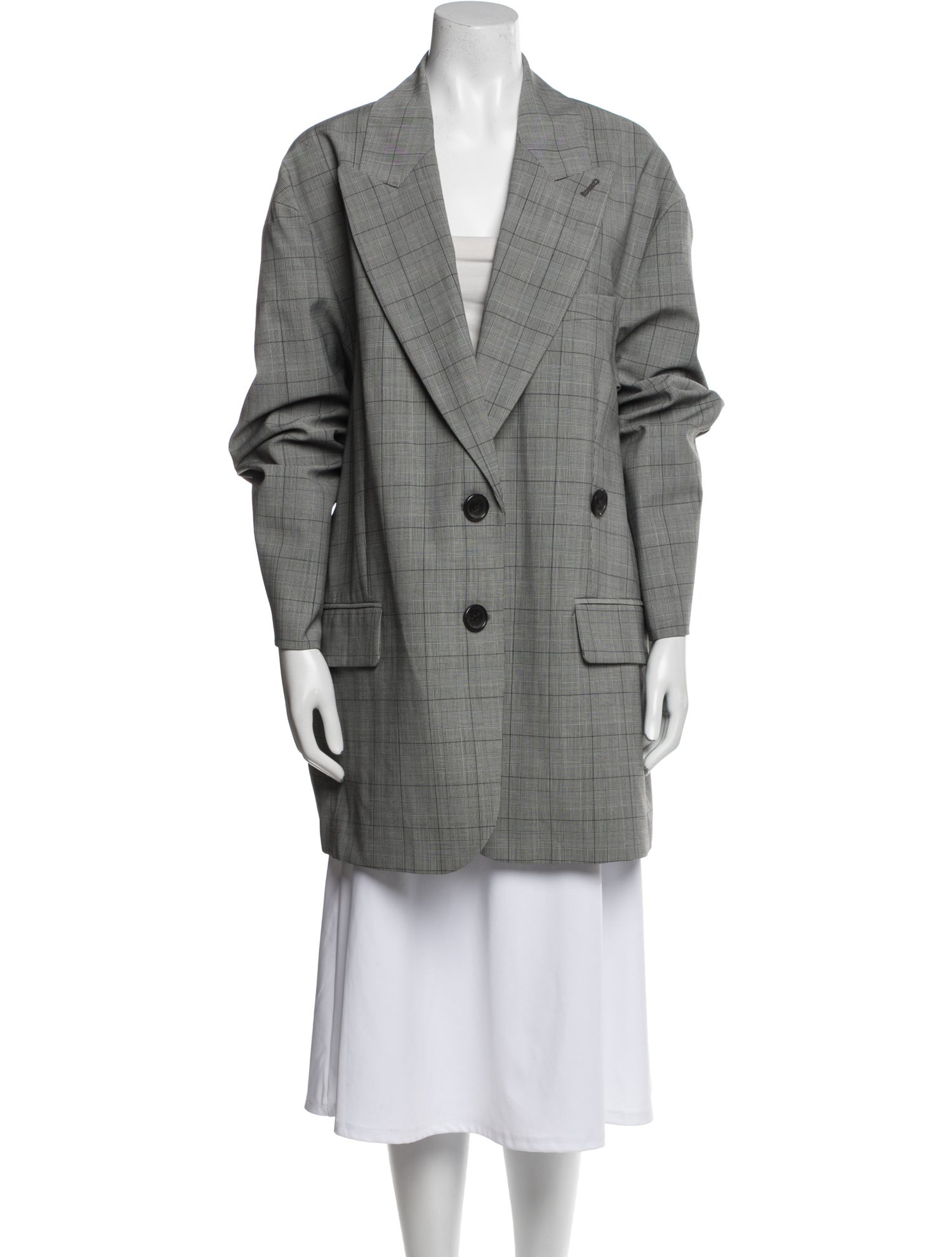 Tibi Plaid Print Coat