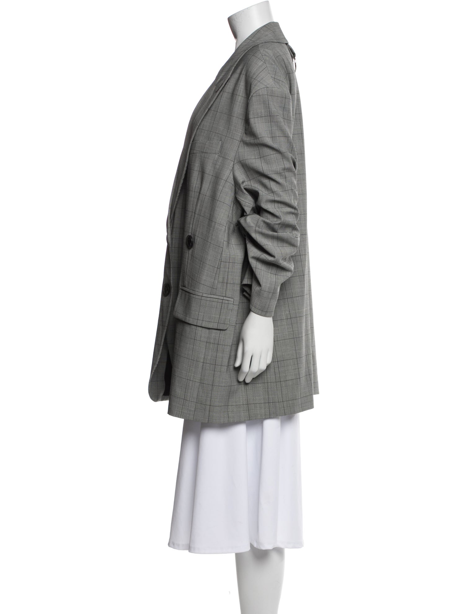 Tibi Plaid Print Coat