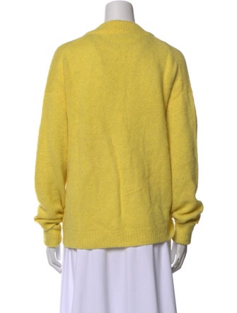 Tibi Alpaca V-Neck Sweatshirt