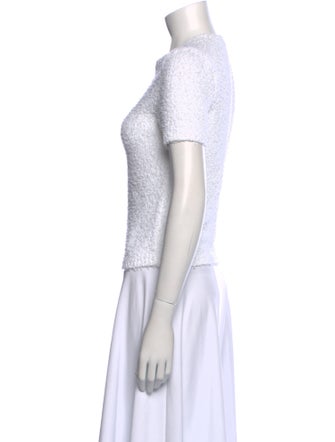 Tibi Crew Neck Short Sleeve Top