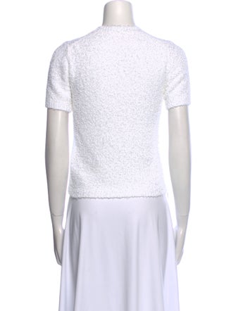 Tibi Crew Neck Short Sleeve Top