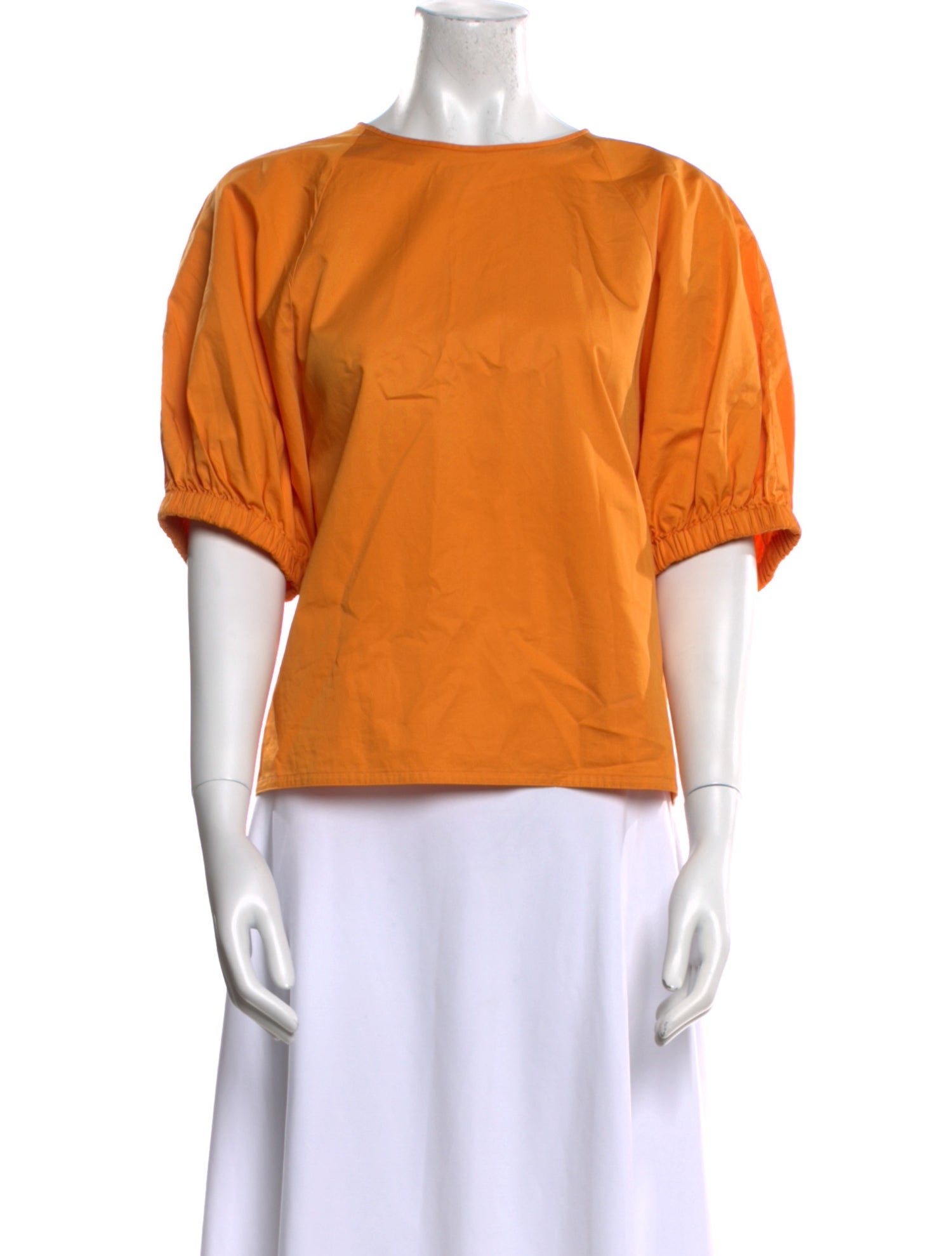 Tibi Bateau Neckline Short Sleeve Top