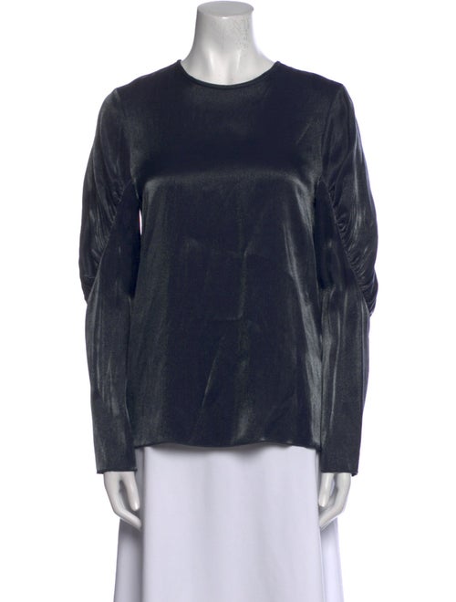 Tibi Crew Neck Long Sleeve Top