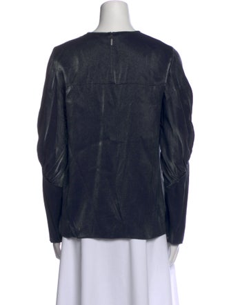 Tibi Crew Neck Long Sleeve Top