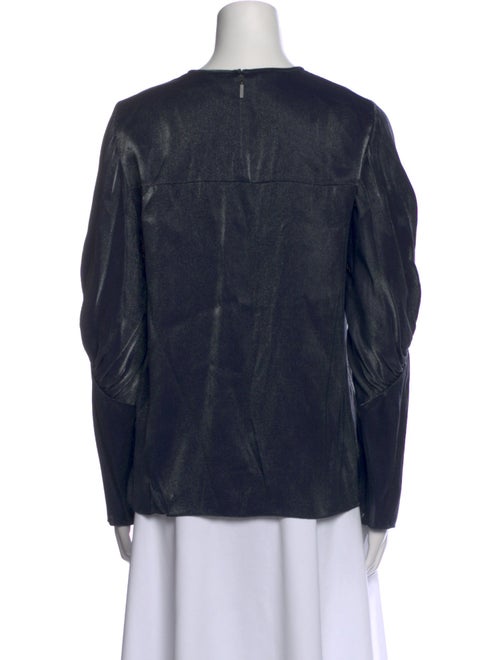 Tibi Crew Neck Long Sleeve Top