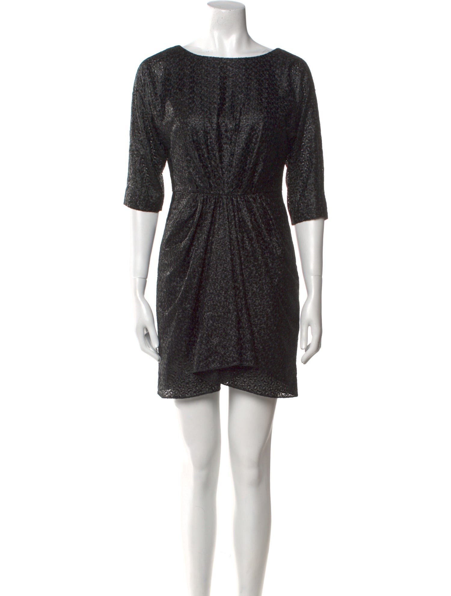 Tibi Bateau Neckline Mini Dress