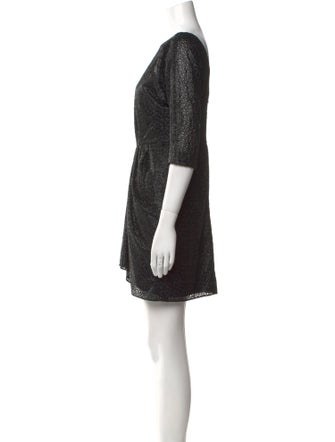 Tibi Bateau Neckline Mini Dress