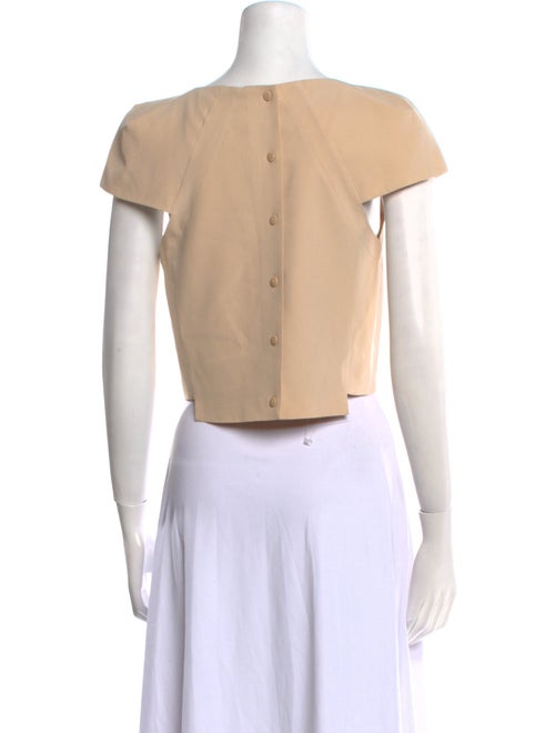 Tibi Silk Scoop Neck Crop Top