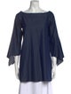 Tibi Bateau Neckline Three-Quarter Sleeve Tunic