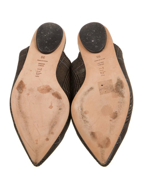 Tibi Houndstooth Print Mules