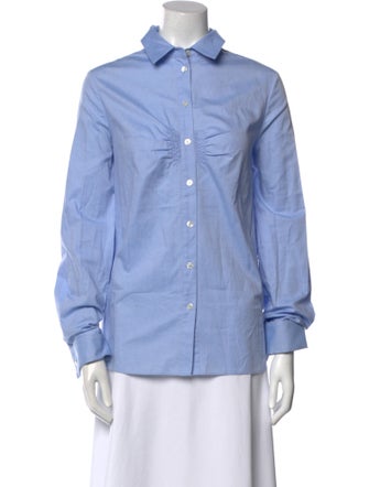 Tibi Long Sleeve Button-Up Top
