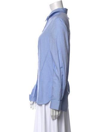 Tibi Long Sleeve Button-Up Top