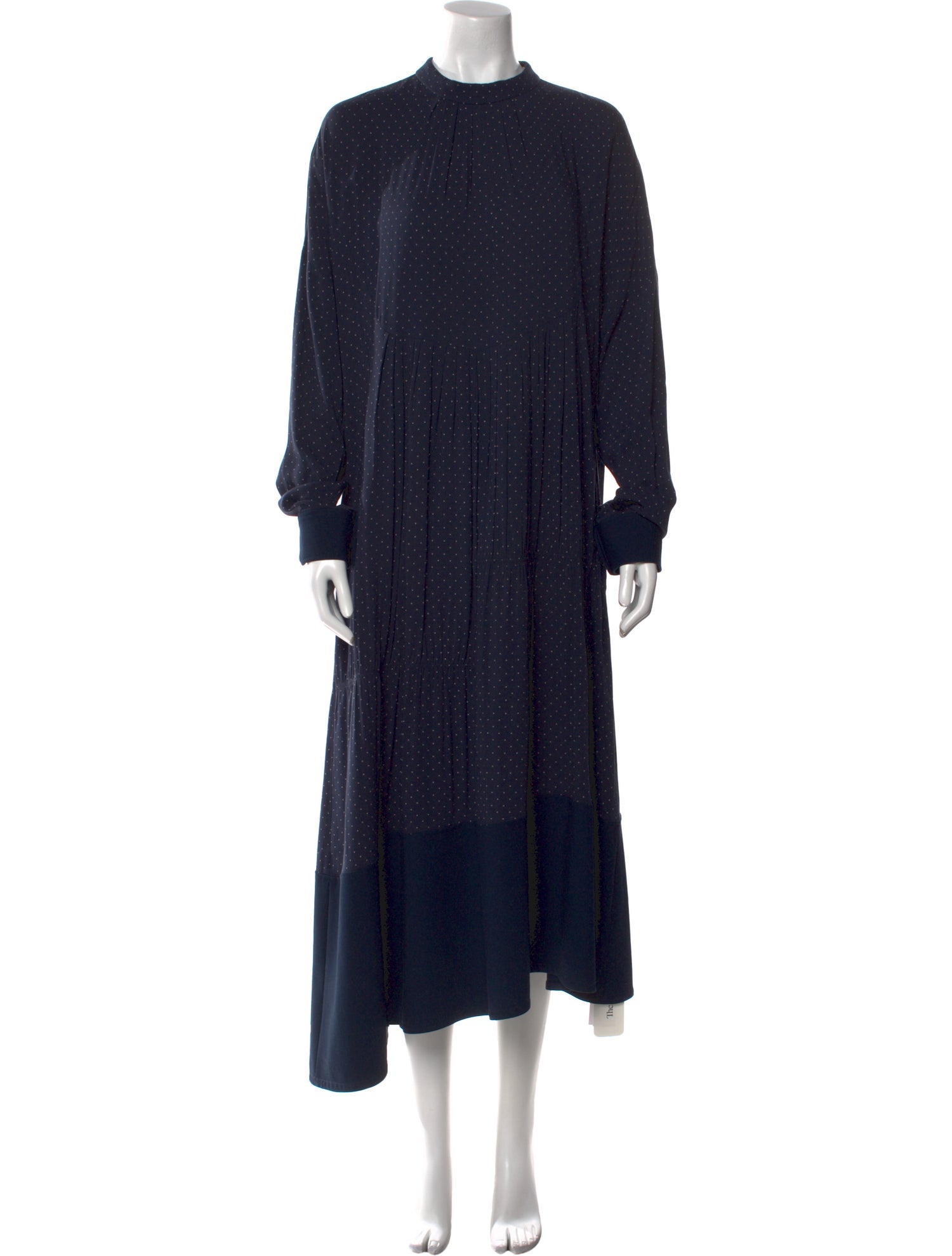 Tibi Polka Dot Print Midi Length Dress