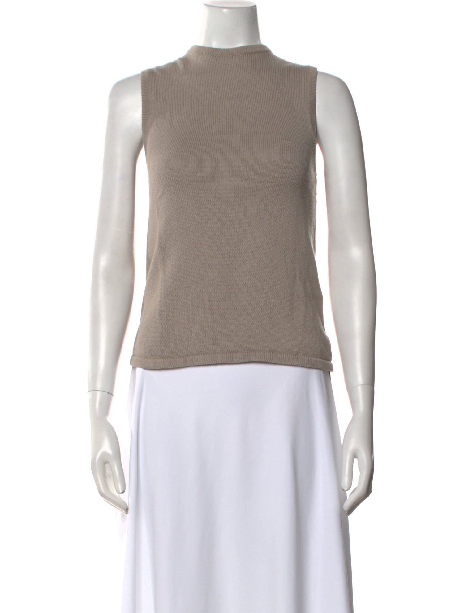 Tibi Mock Neck Sleeveless Top