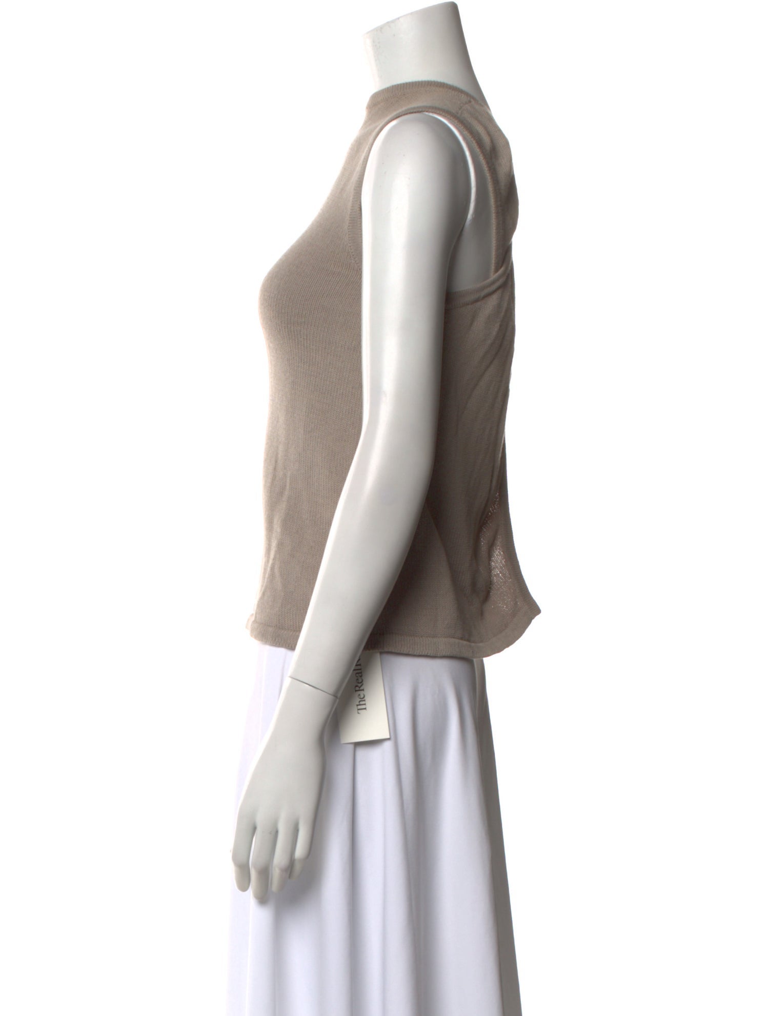 Tibi Mock Neck Sleeveless Top