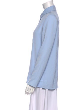 Tibi Long Sleeve Button-Up Top