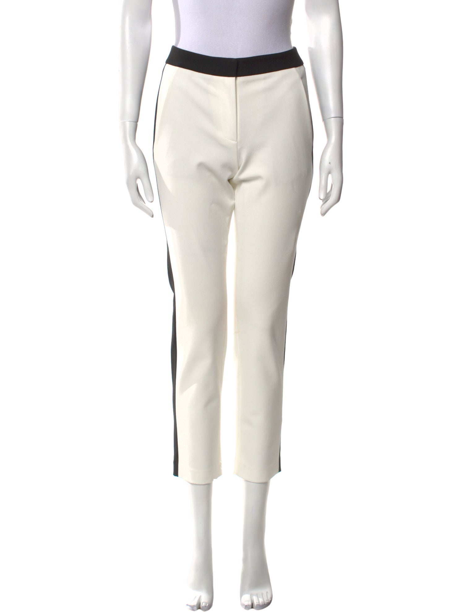 Tibi Colorblock Pattern Straight Leg Pants