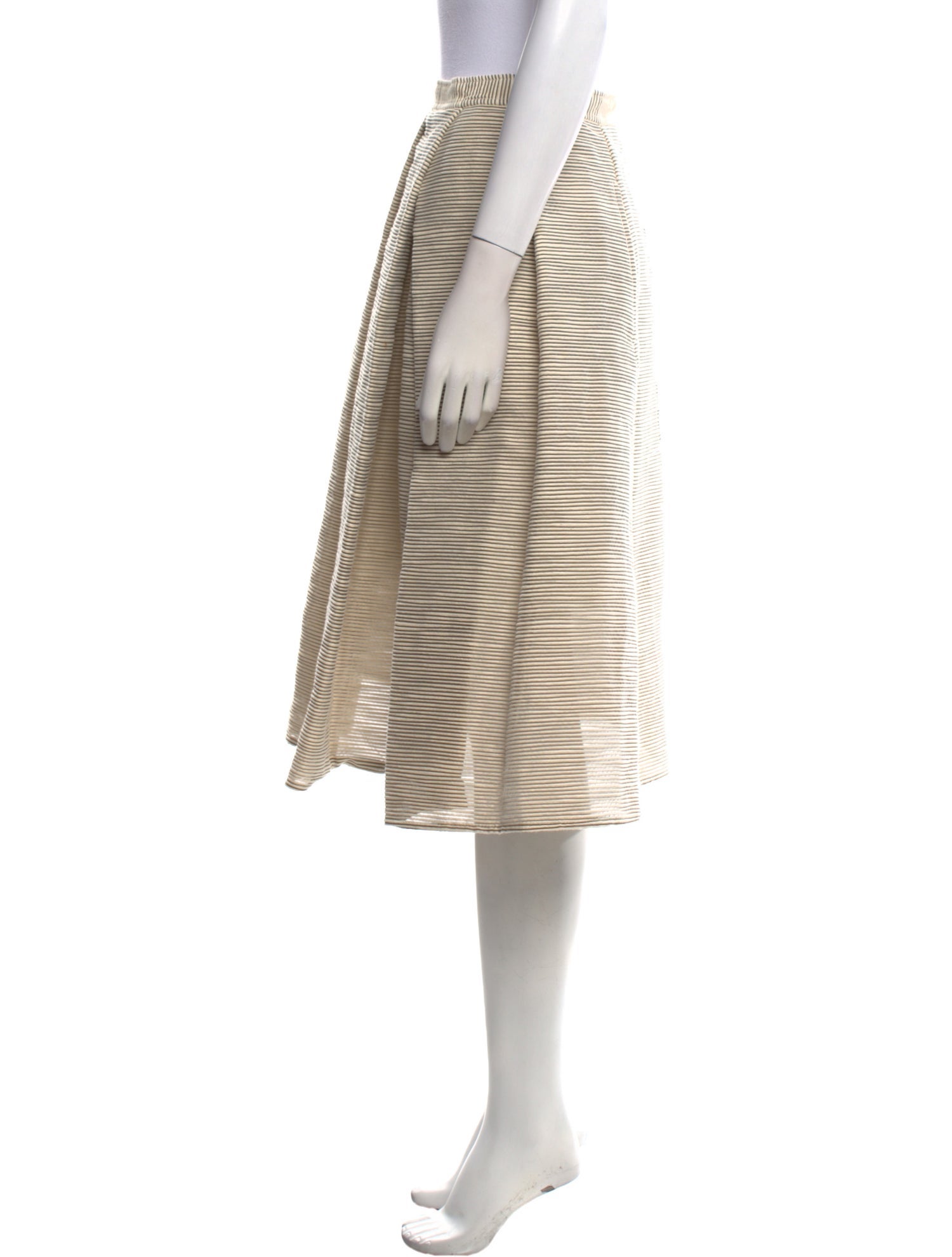 Tibi Striped Knee-Length Skirt