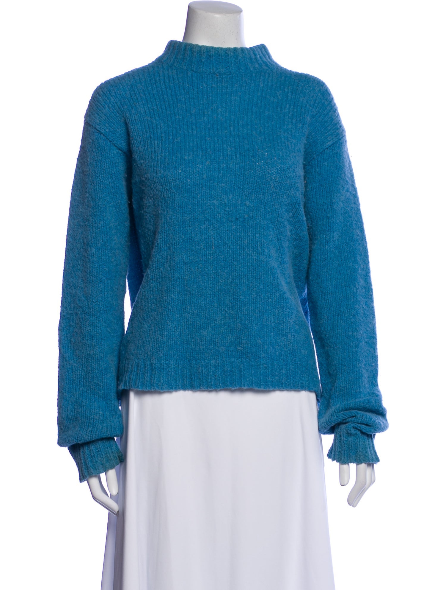Tibi Alpaca Mock Neck Sweater