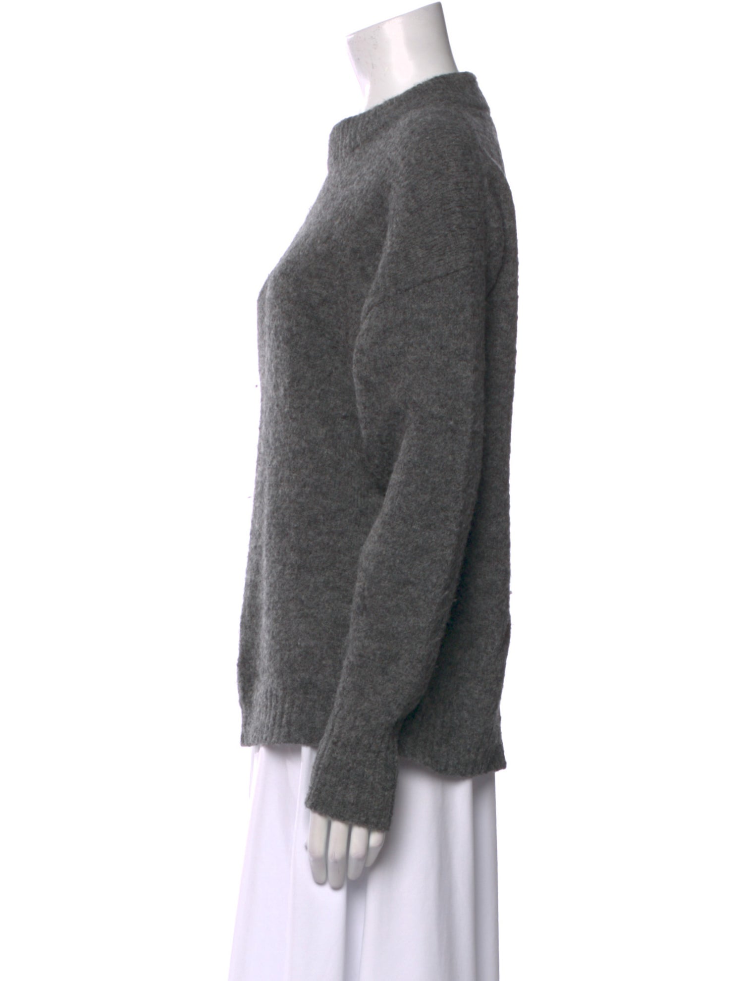 Tibi Alpaca Crew Neck Sweater