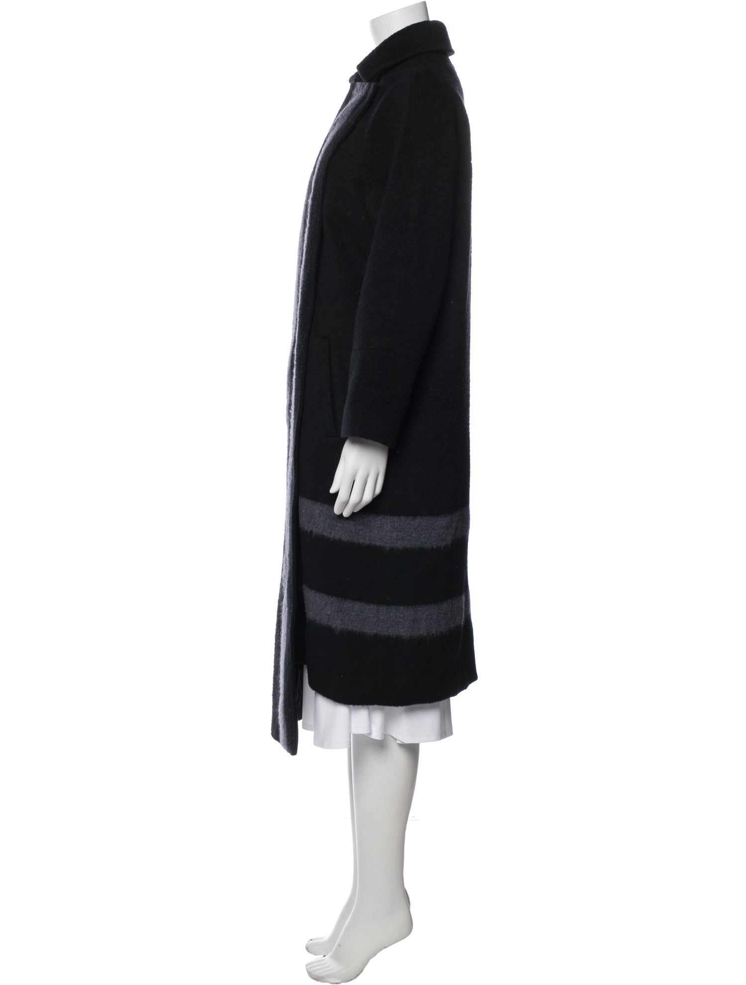 Tibi Virgin Wool Faux Fur Coat