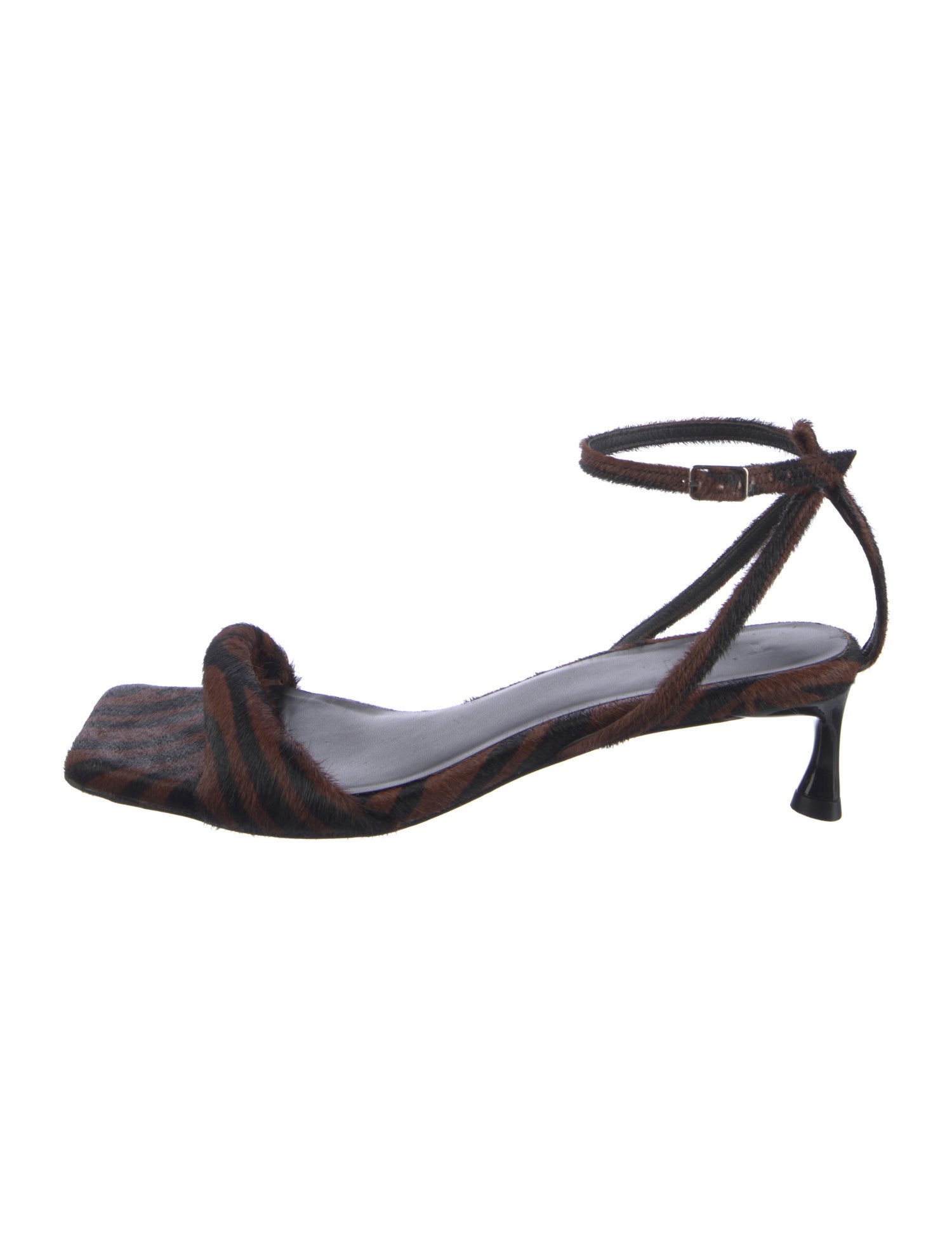 Tibi Ponyhair Animal Print Sandals