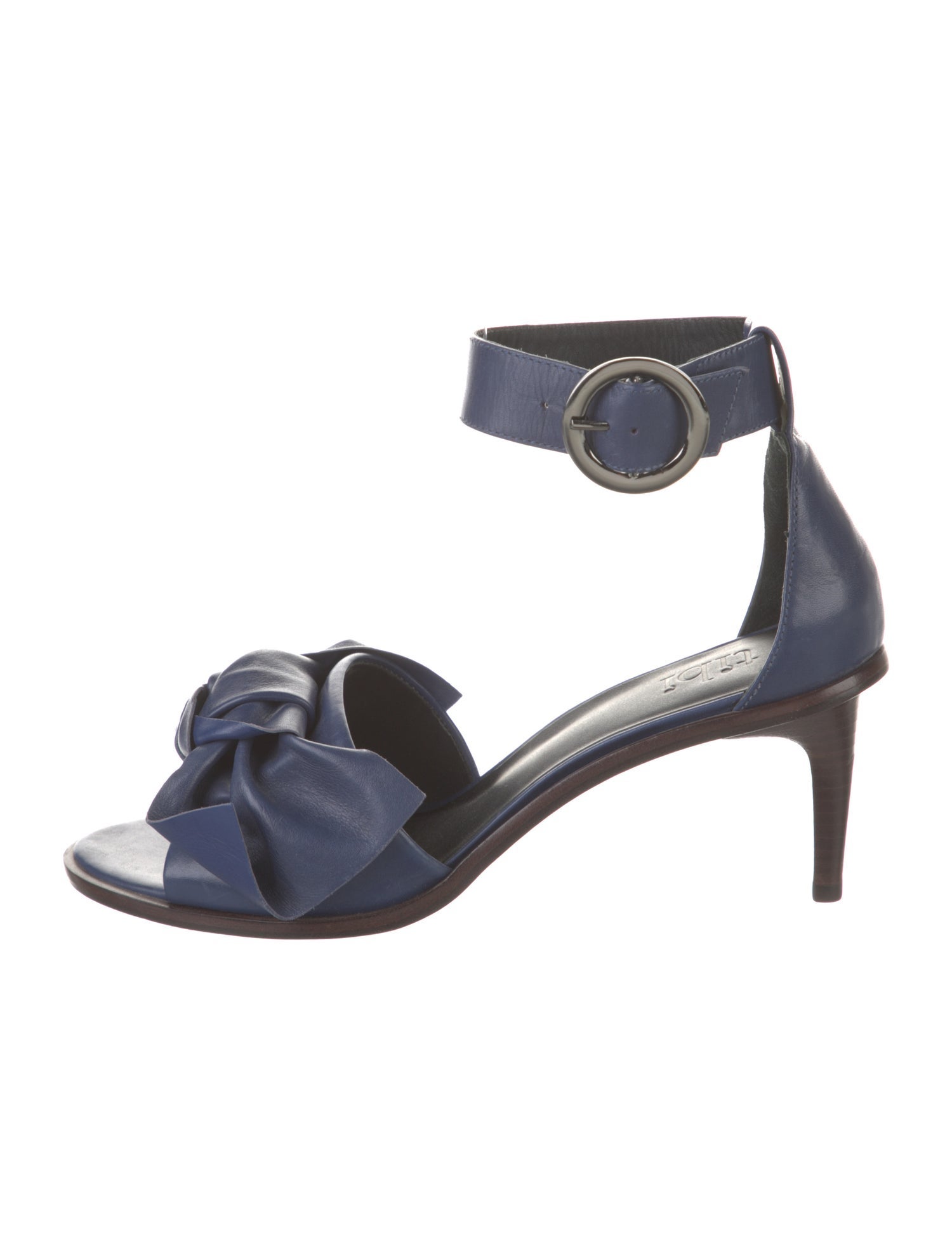 Tibi Leather Bow Accents Sandals