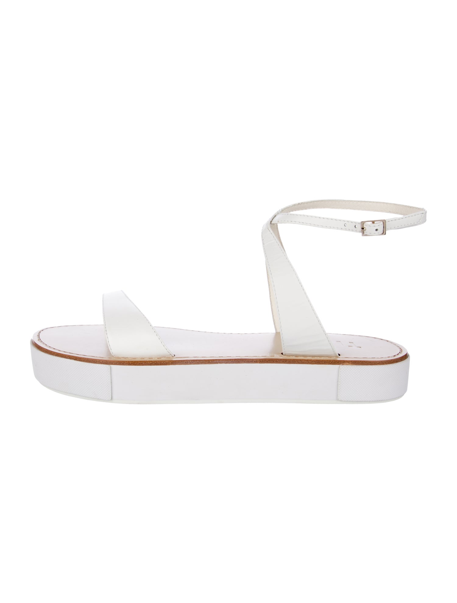 Tibi Leather Printed Sandals