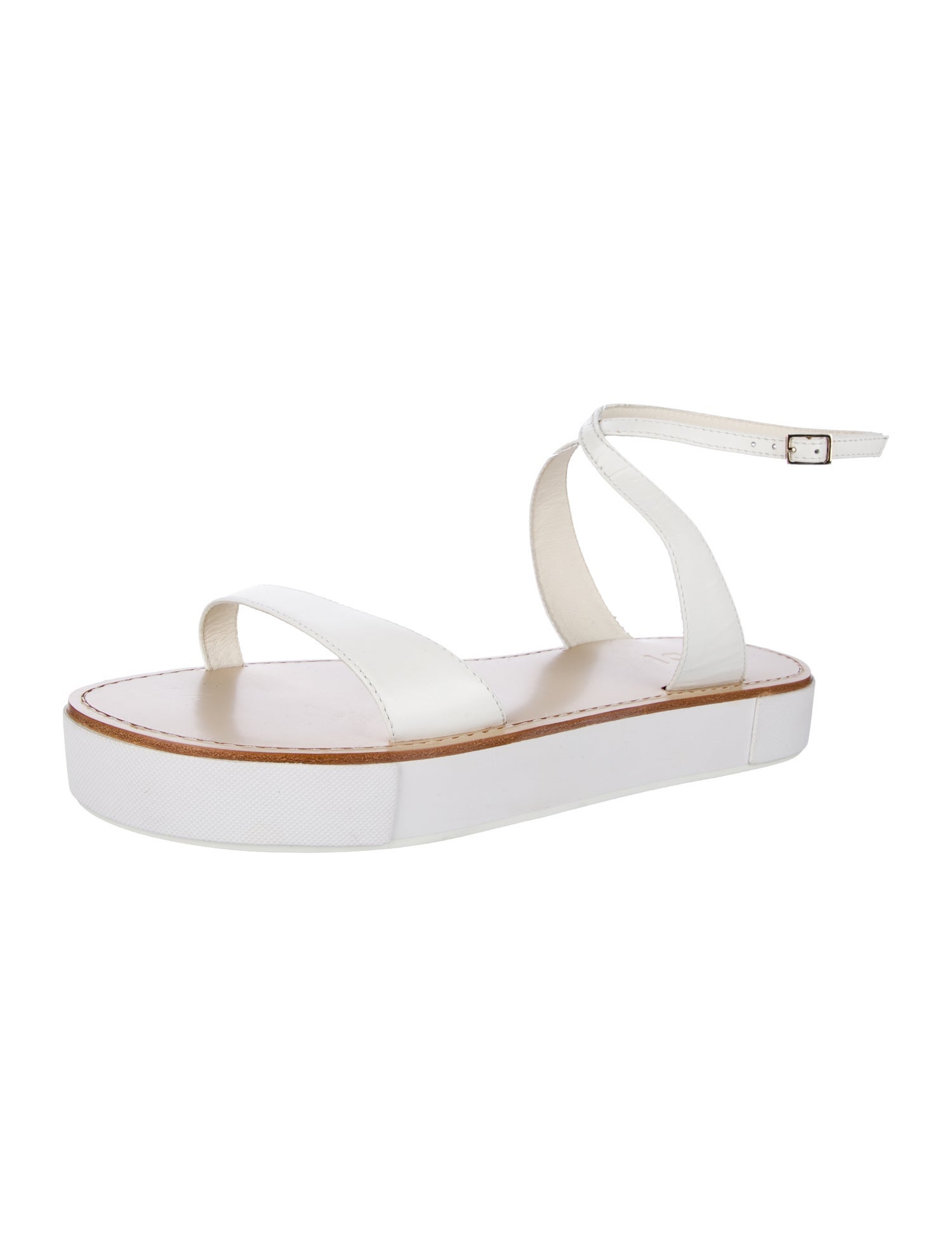 Tibi Leather Printed Sandals