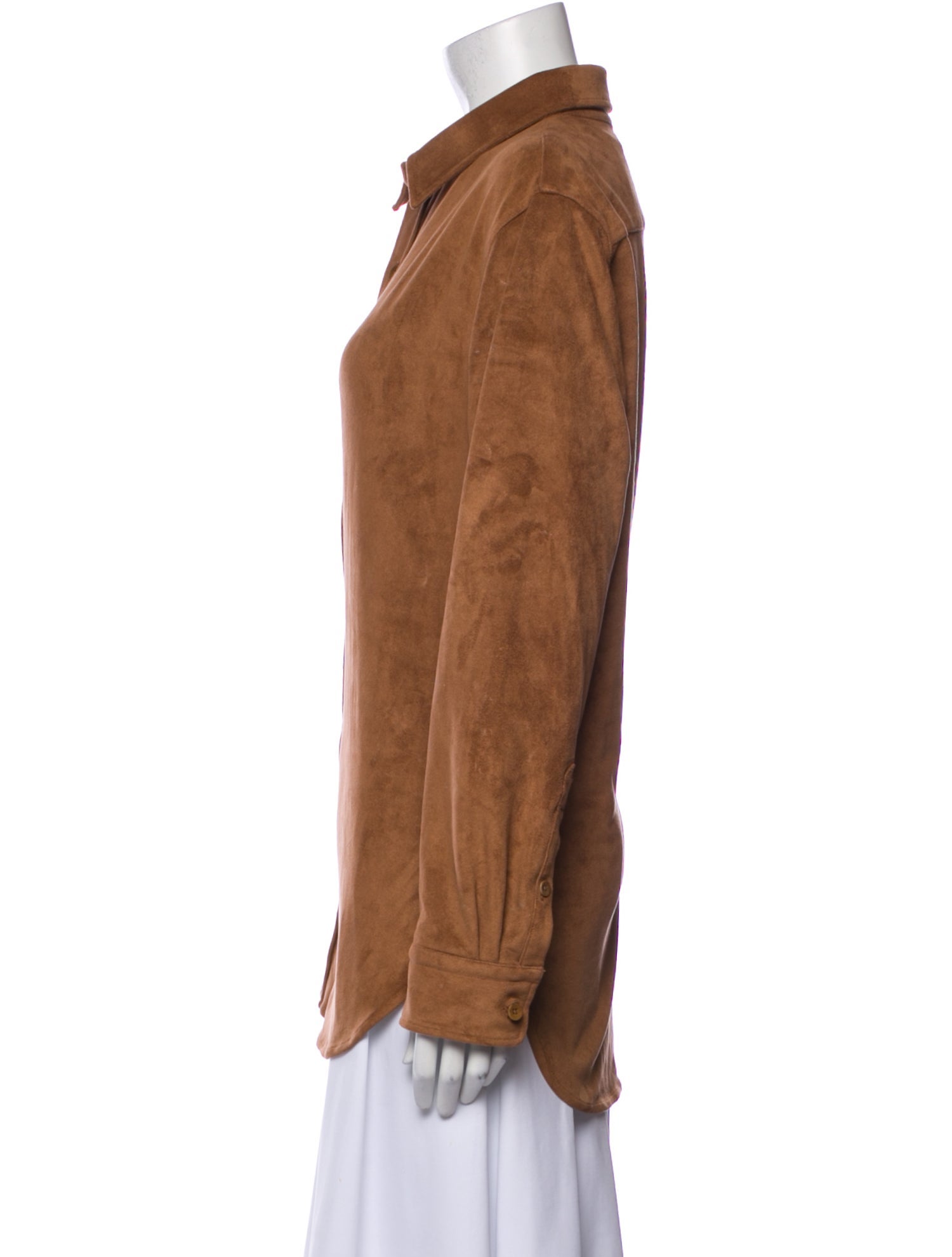 Tibi Long Sleeve Button-Up Top