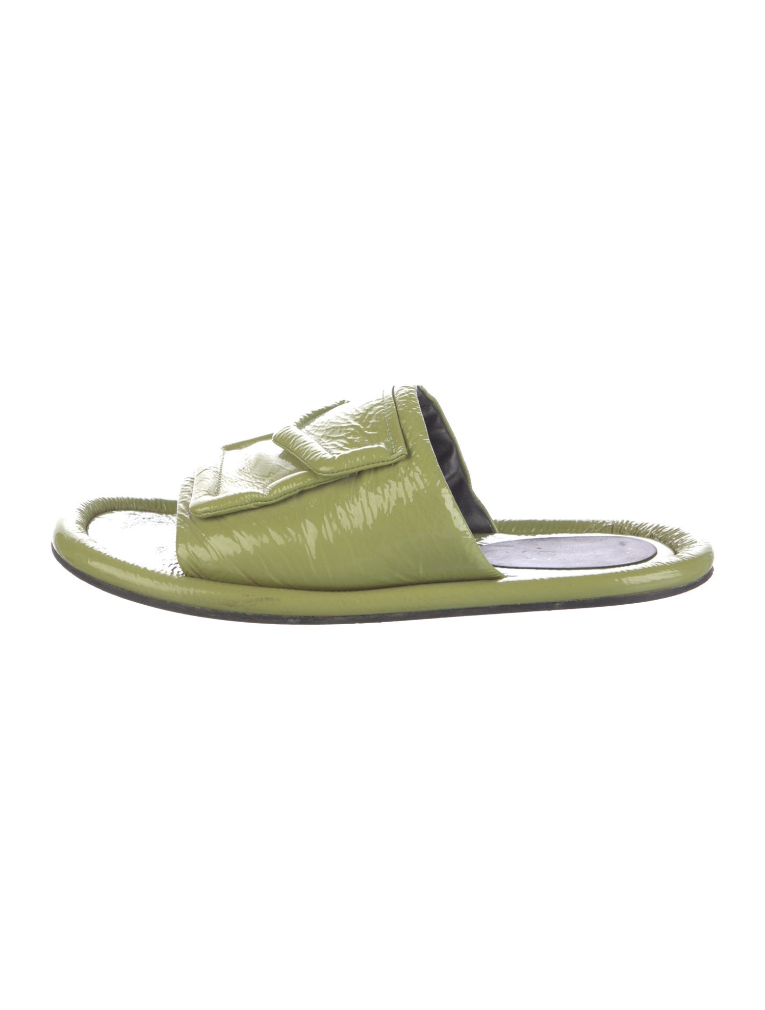Tibi Patent Leather Slides
