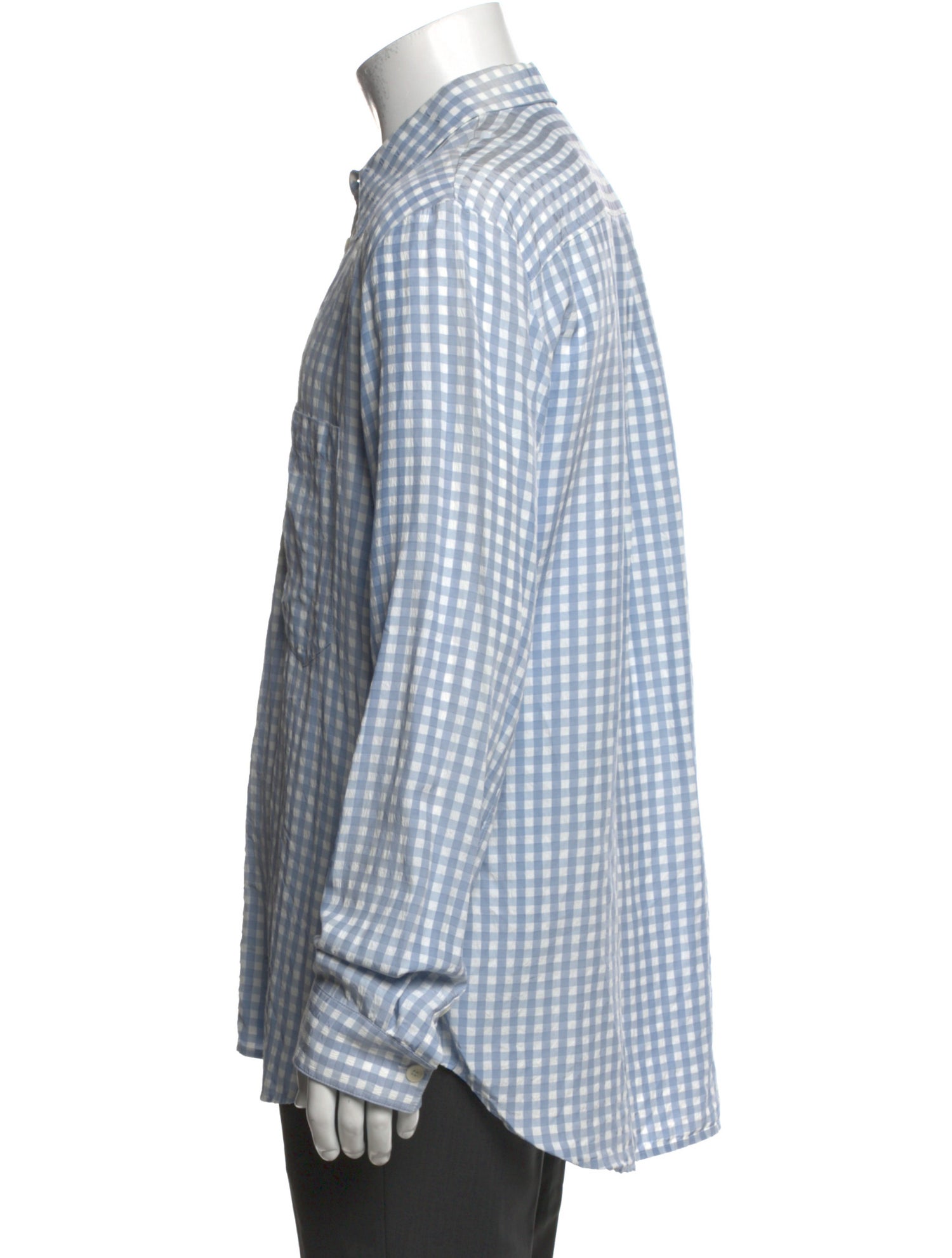 Tibi Plaid Print Long Sleeve Shirt