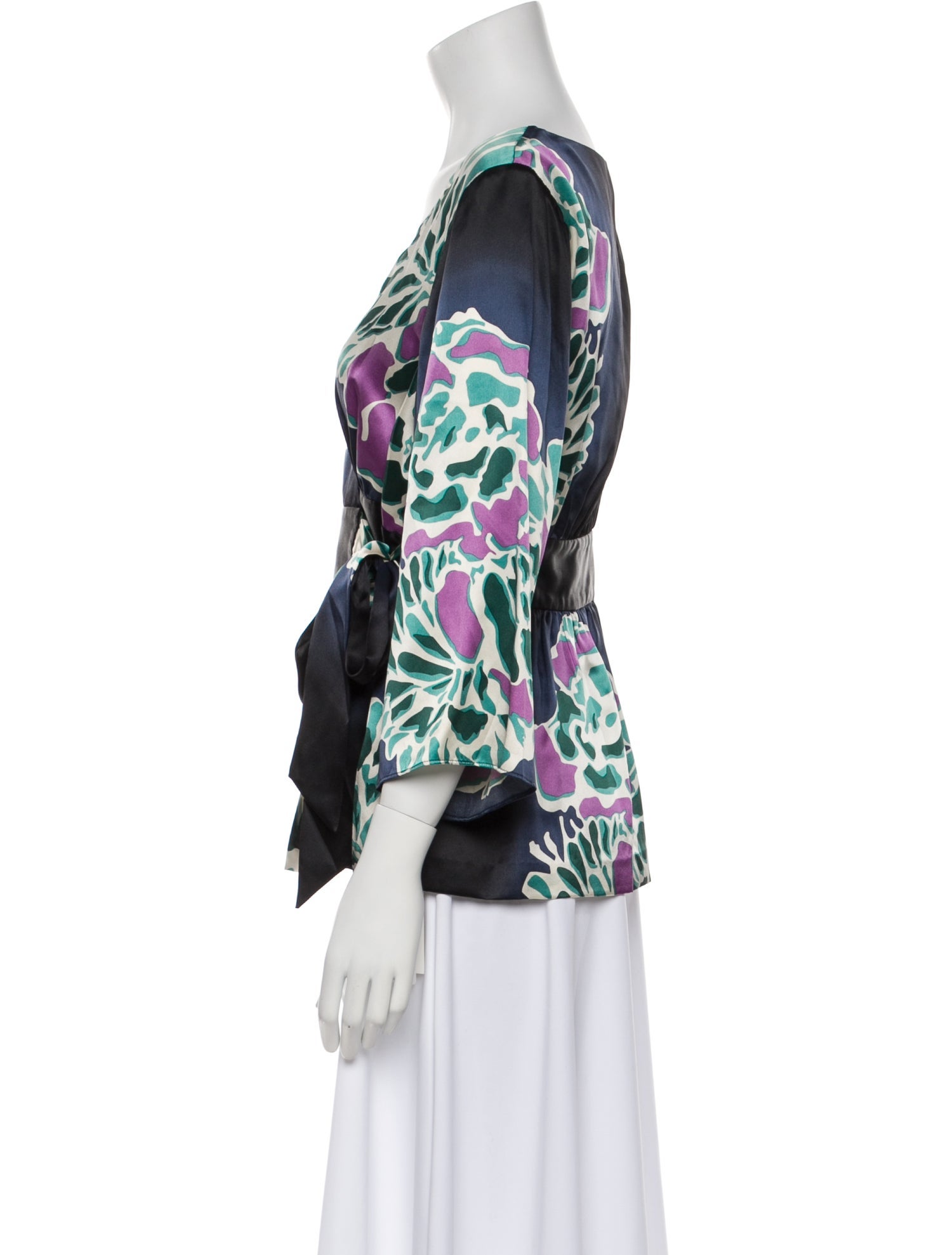 Tibi Silk Printed Blouse