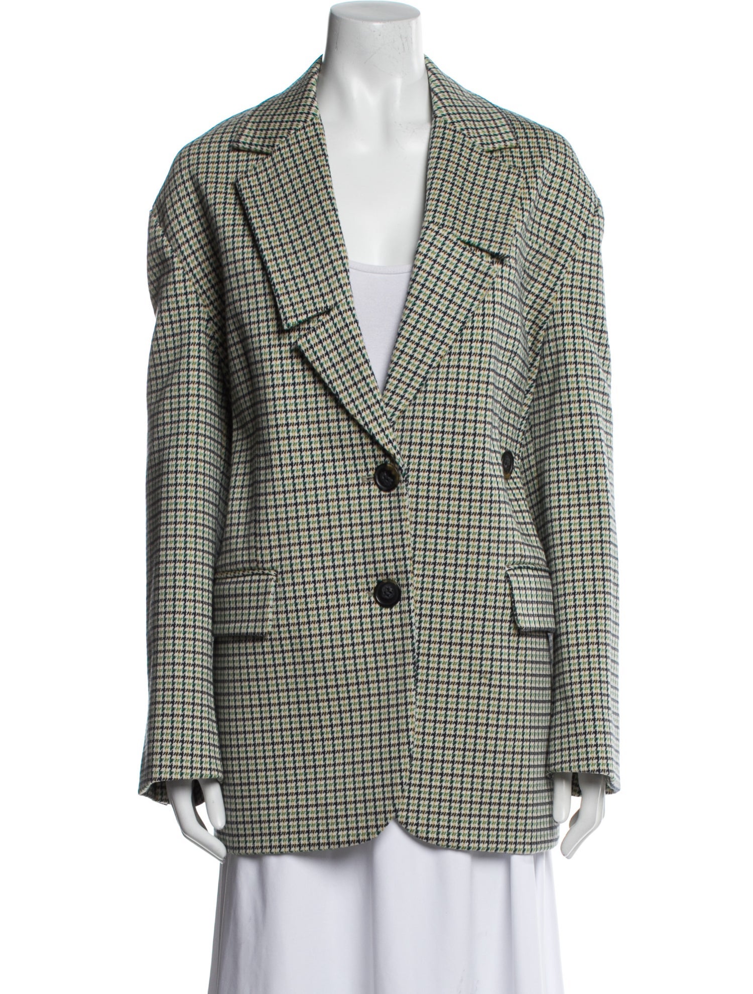 Tibi Houndstooth Print Blazer