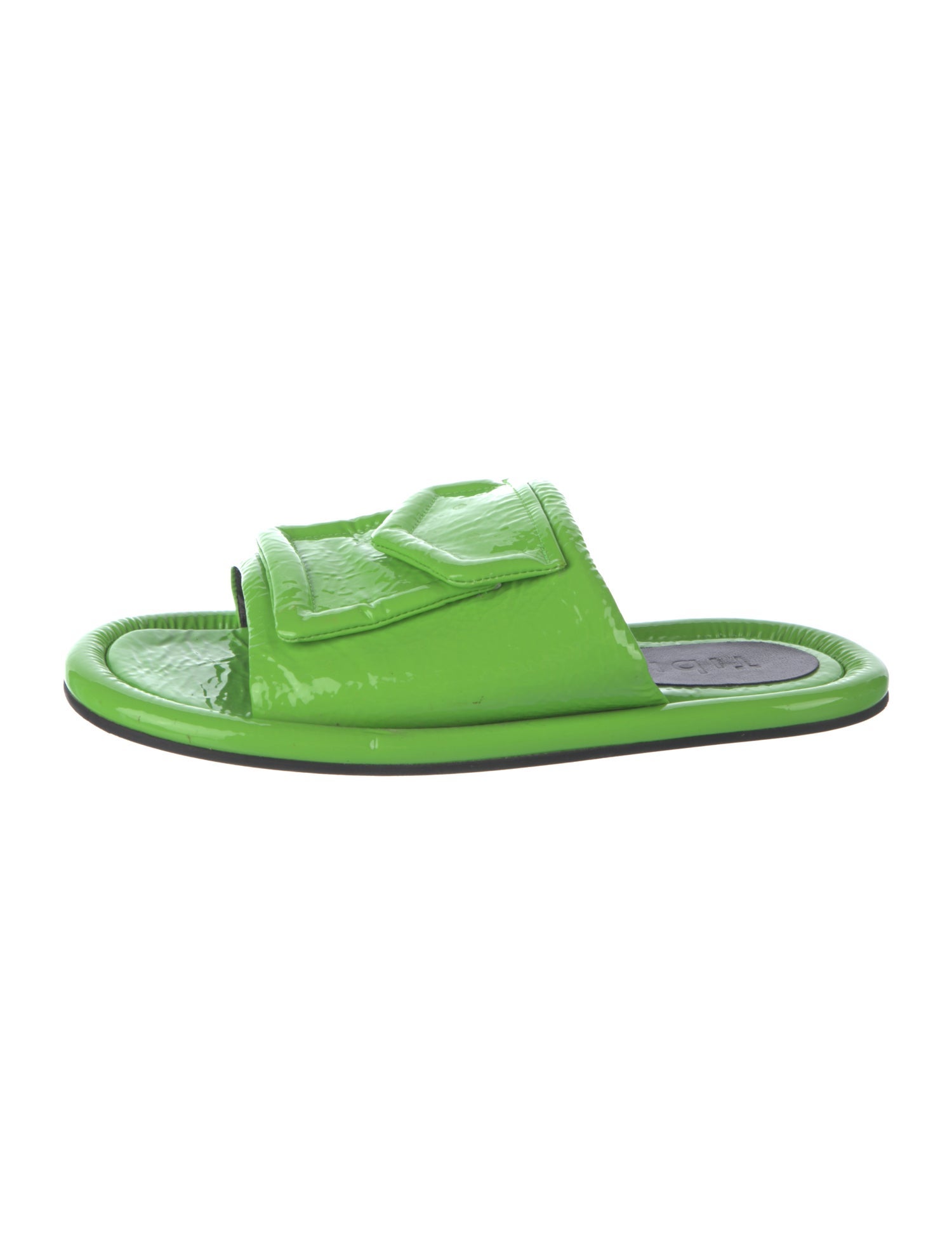 Tibi Patent Leather Slides