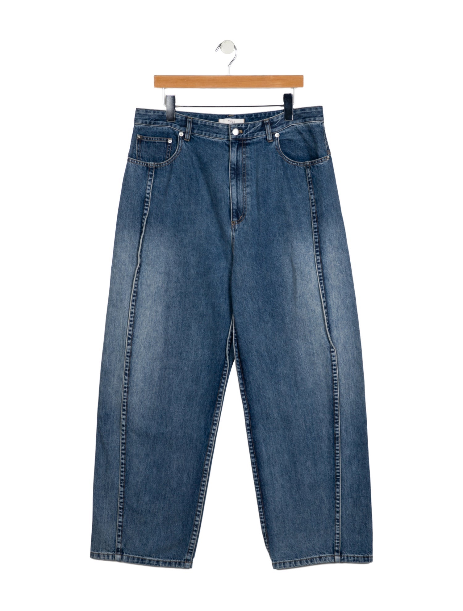 Tibi High-Rise Wide Leg Jeans