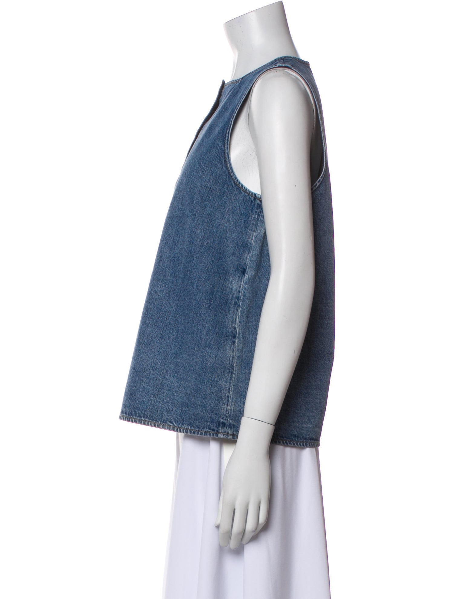 Tibi Square Neckline Sleeveless Top