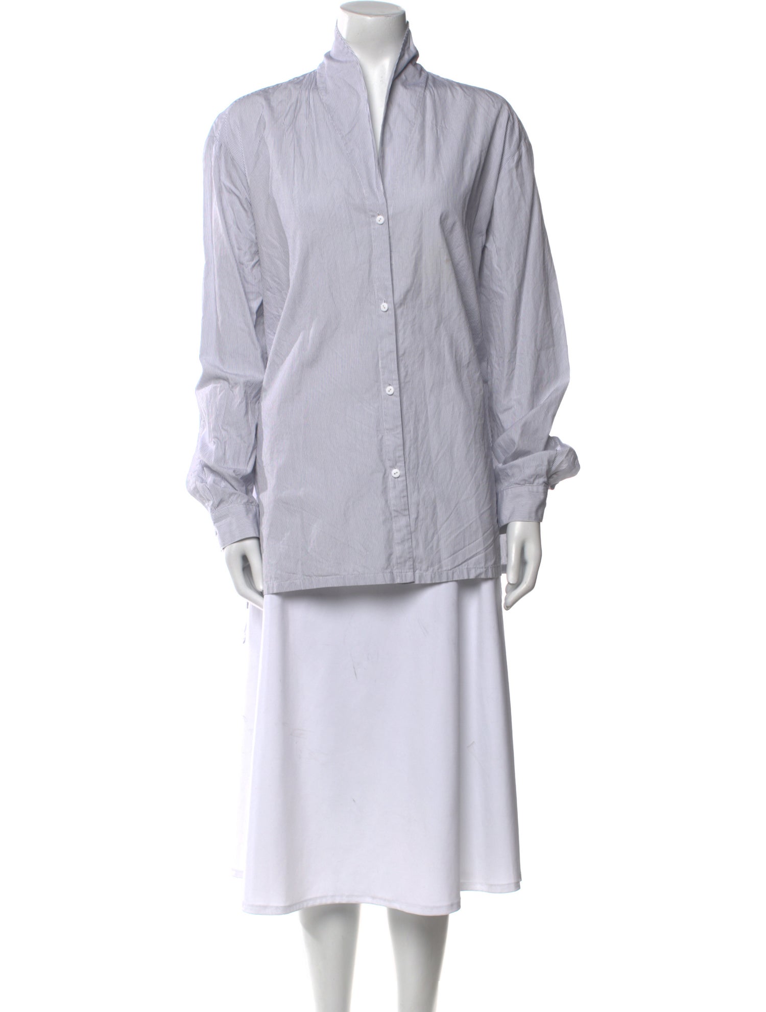 Tibi Striped Long Sleeve Tunic