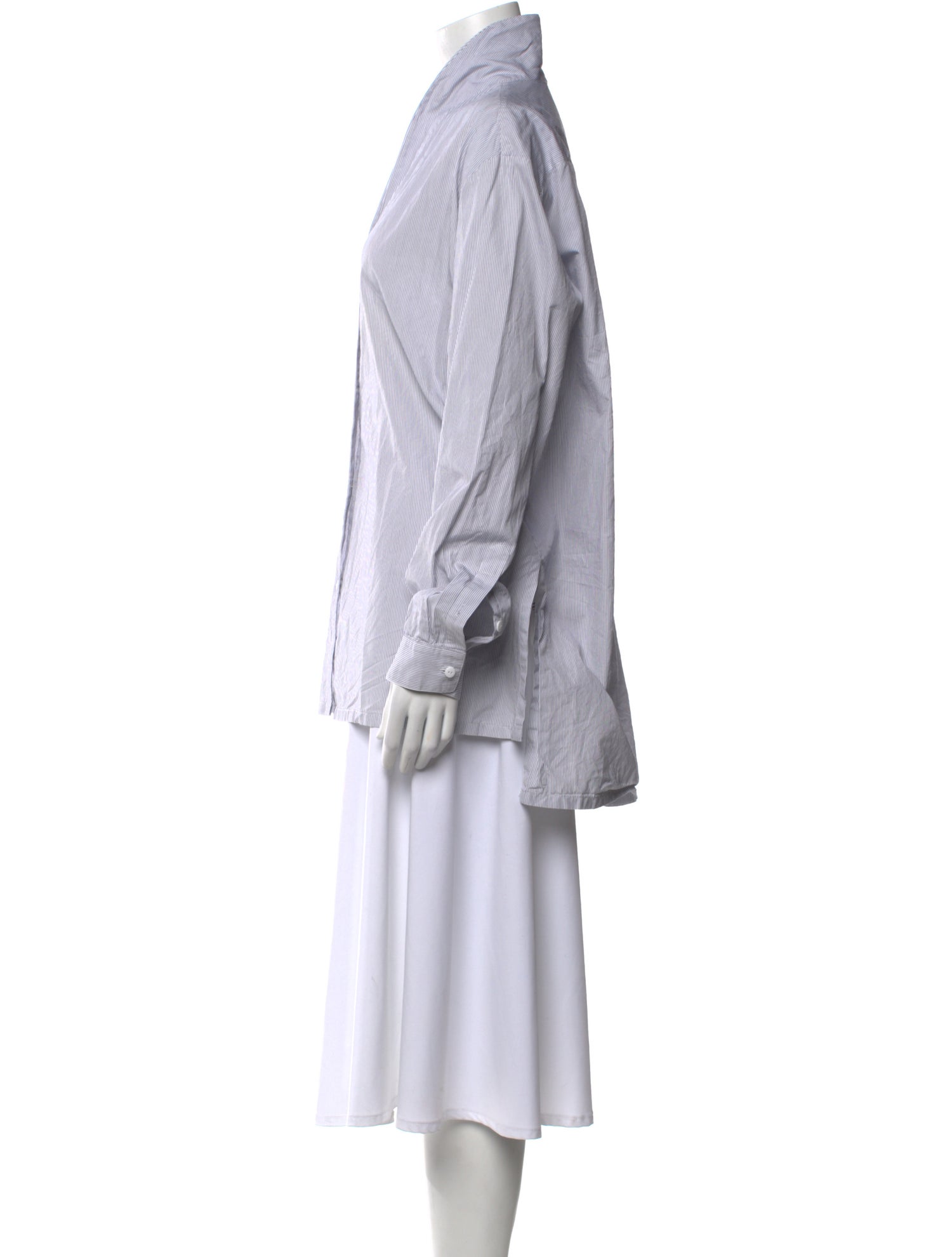 Tibi Striped Long Sleeve Tunic