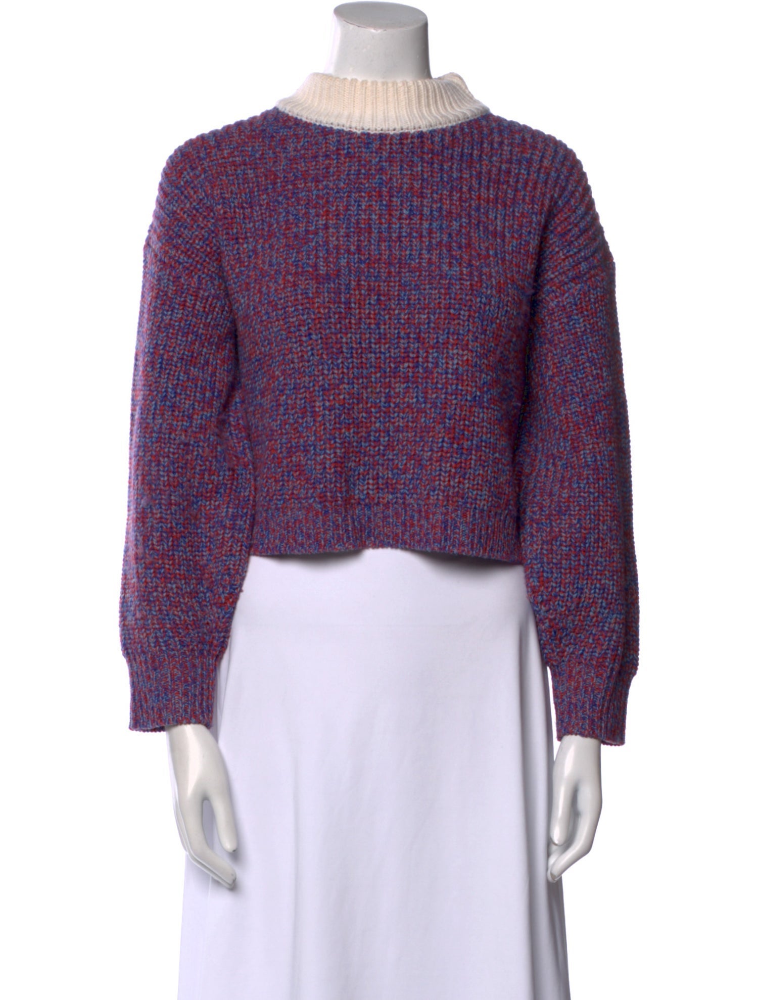 Tibi Merino Wool Mock Neck Sweater