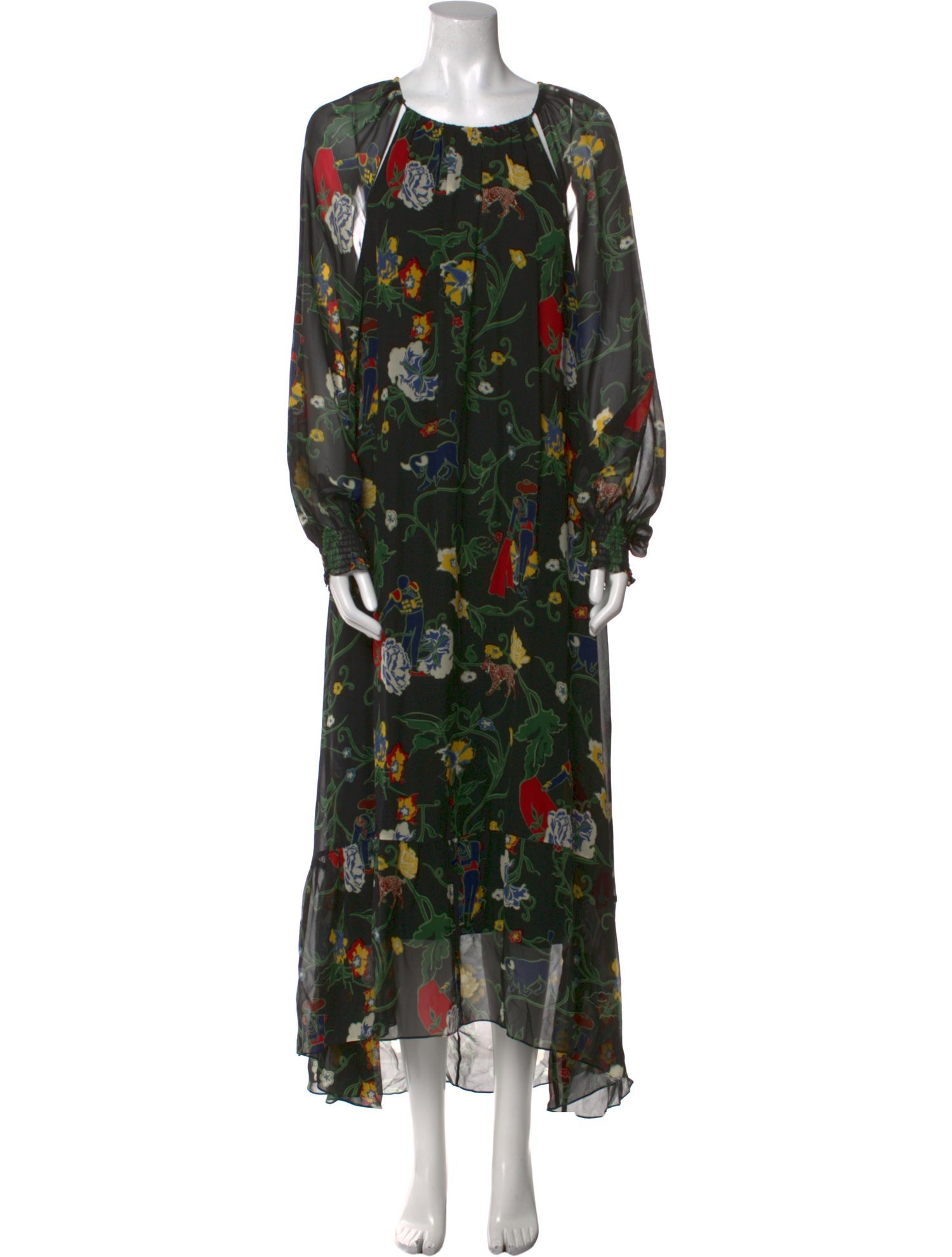 Tibi Silk Long Dress