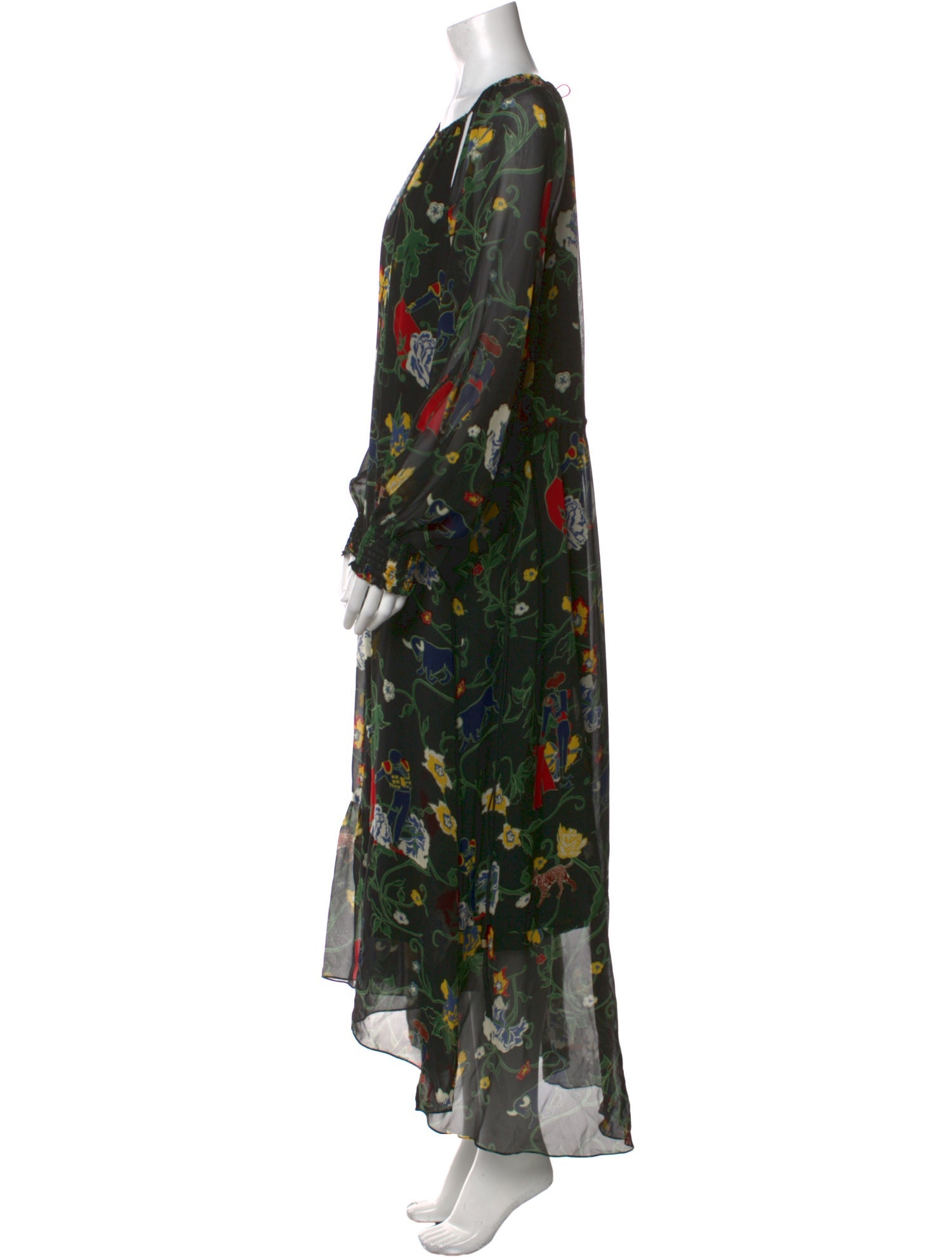 Tibi Silk Long Dress
