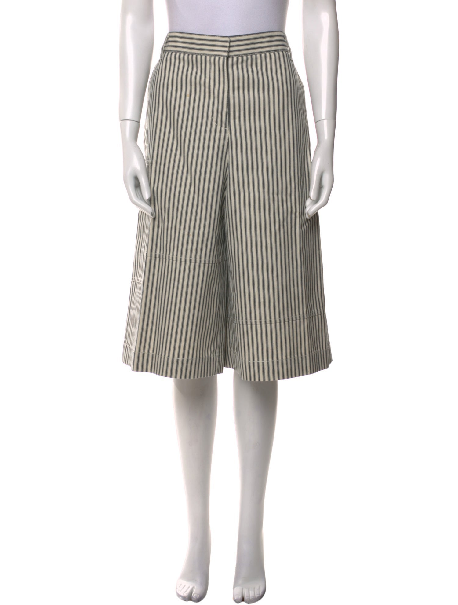 Tibi Striped Knee-Length Shorts