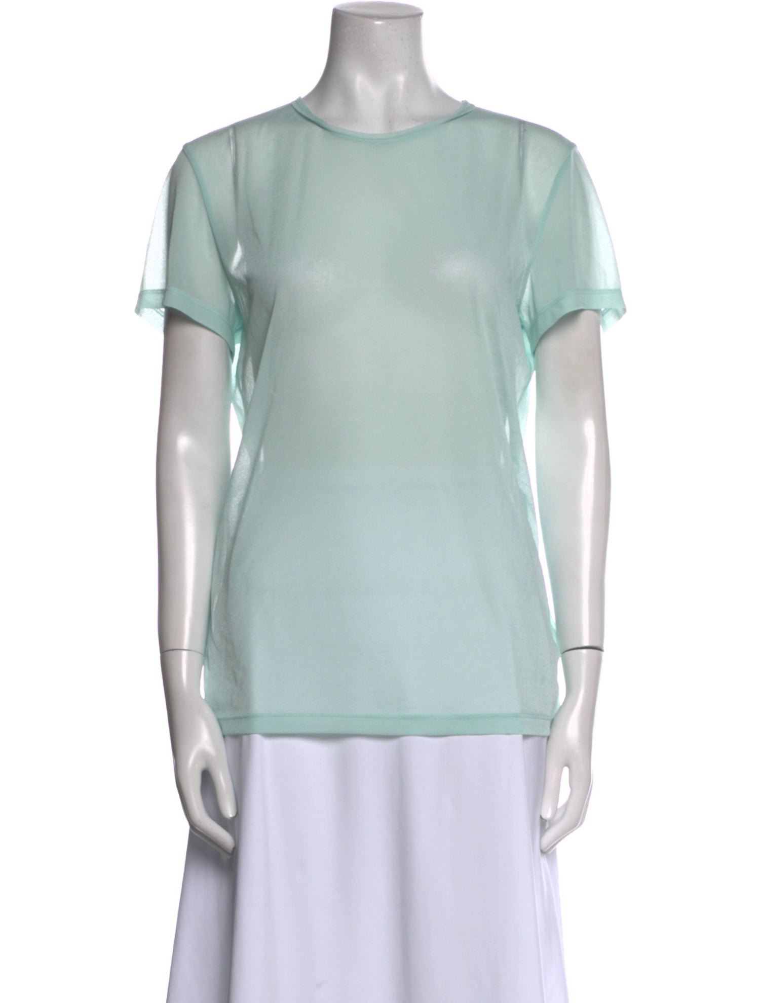 Tibi Crew Neck Short Sleeve T-Shirt
