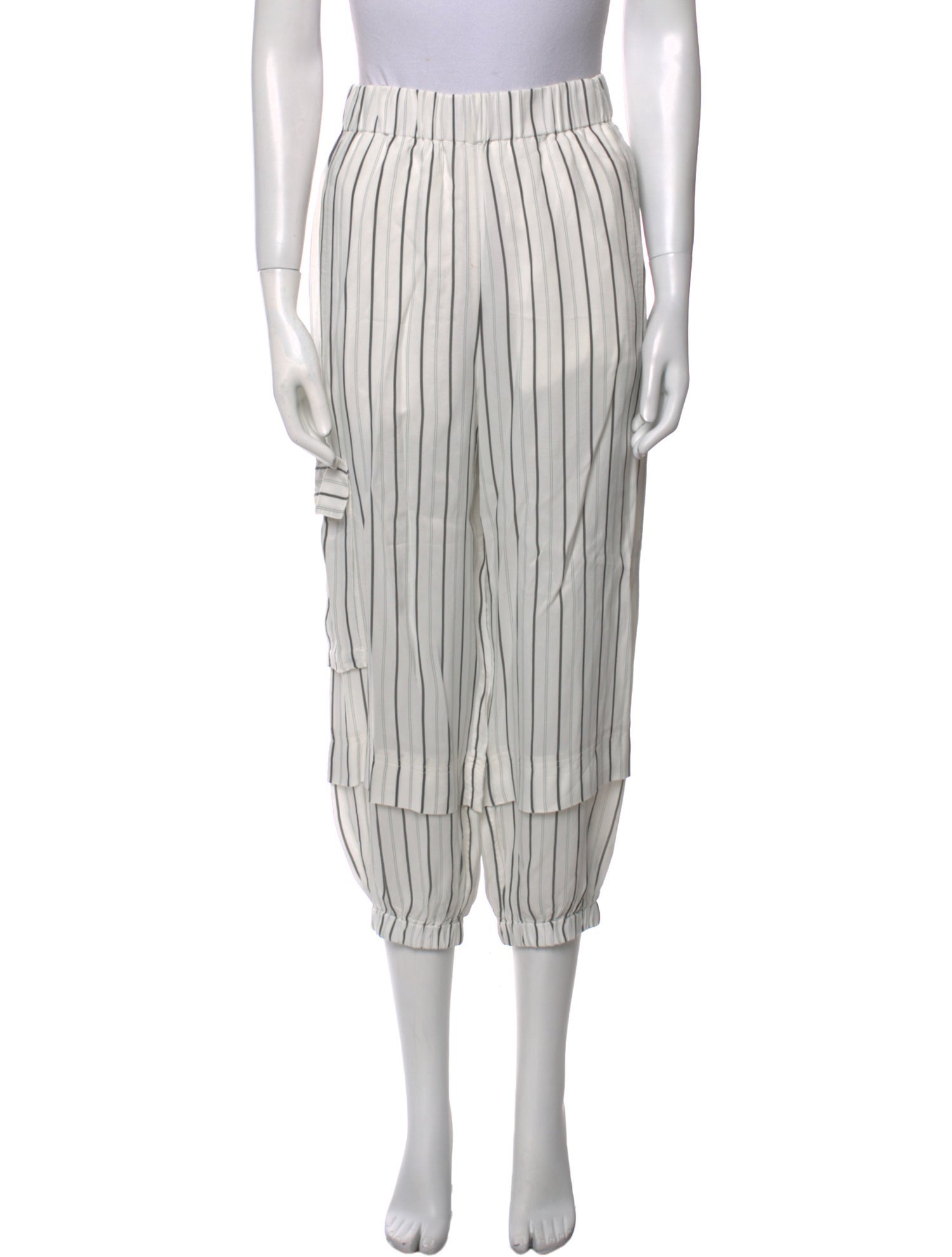 Tibi Striped Straight Leg Pants