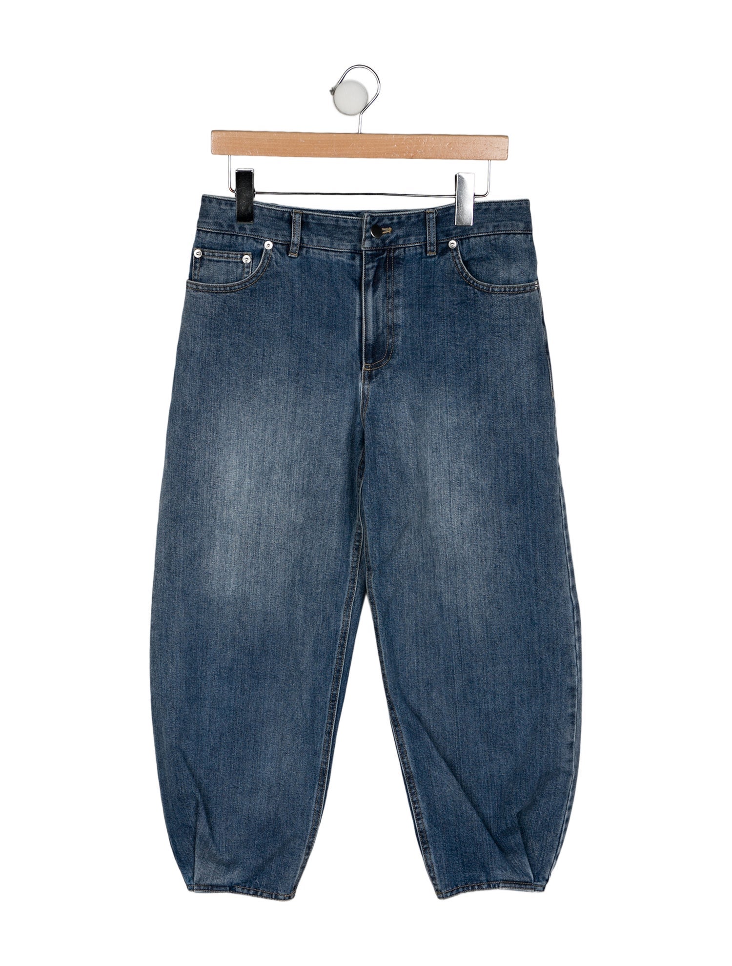 Tibi High-Rise Straight Leg Jeans